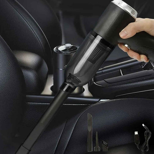 3-in-1 Mini Car Vacuum Cleaner with Blower — Wireless & Rechargeable