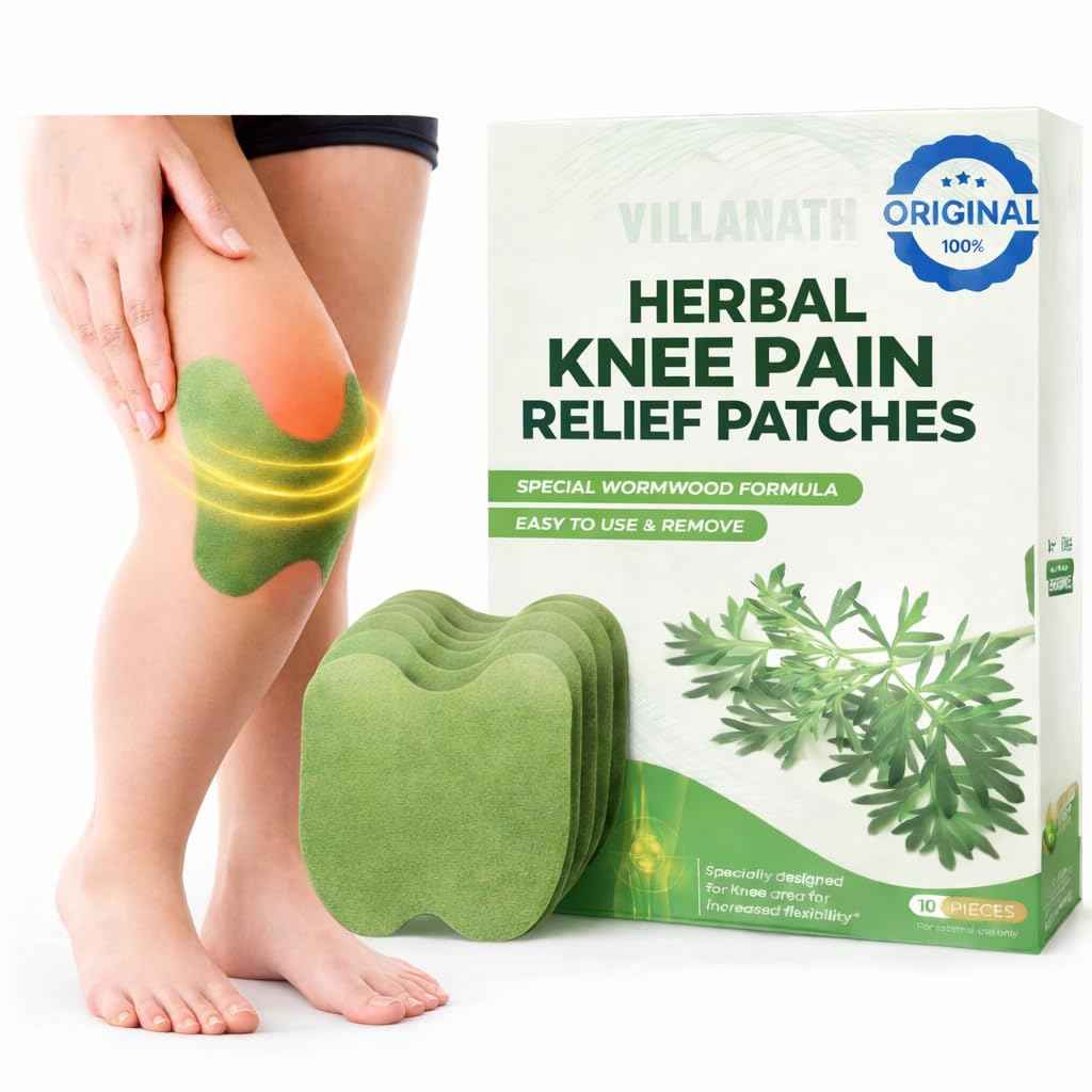 Herbal Knee Pain Relief Patches – 30 PCS (Pack of 3) Arthritis Inflammation Patch Sticker | Instant Relief from Pain | Joint Pain Relief Products Natural Wormwood Extract Patch for Knee