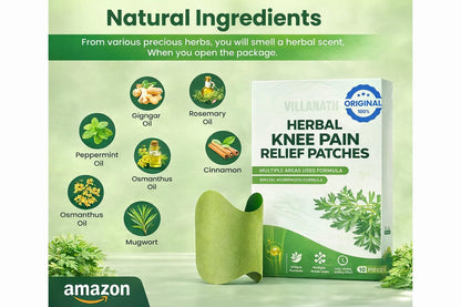 Herbal Knee Pain Relief Patches – 30 PCS (Pack of 3) Arthritis Inflammation Patch Sticker | Instant Relief from Pain | Joint Pain Relief Products Natural Wormwood Extract Patch for Knee