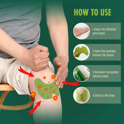 Herbal Knee Pain Relief Patches – 30 PCS (Pack of 3) Arthritis Inflammation Patch Sticker | Instant Relief from Pain | Joint Pain Relief Products Natural Wormwood Extract Patch for Knee