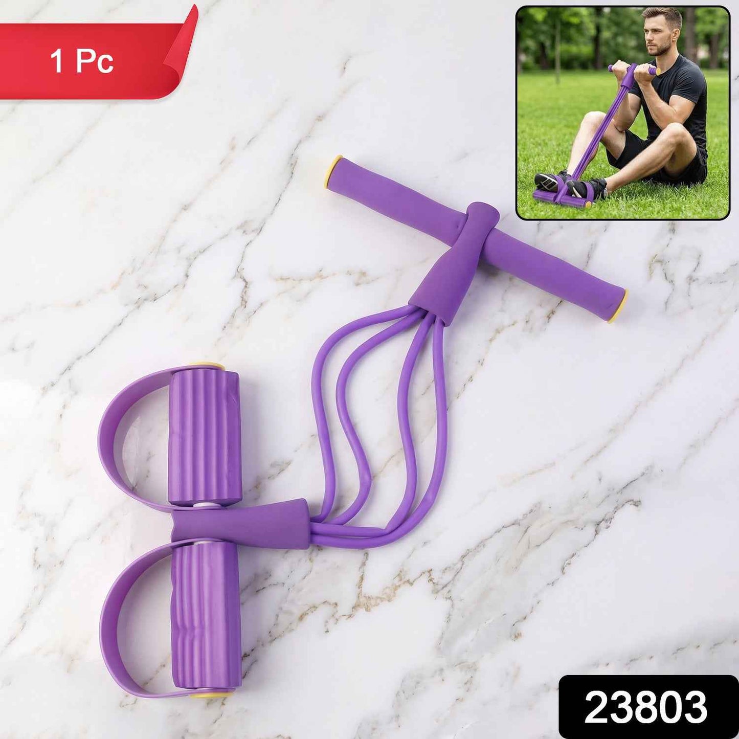 Pull Rope Resistance Exerciser with Foot Pedal