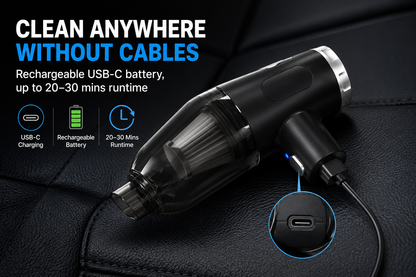 ShopNex™ AirPro 2-in-1 Cordless Air Duster & Vacuum