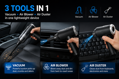 ShopNex™ AirPro 2-in-1 Cordless Air Duster & Vacuum