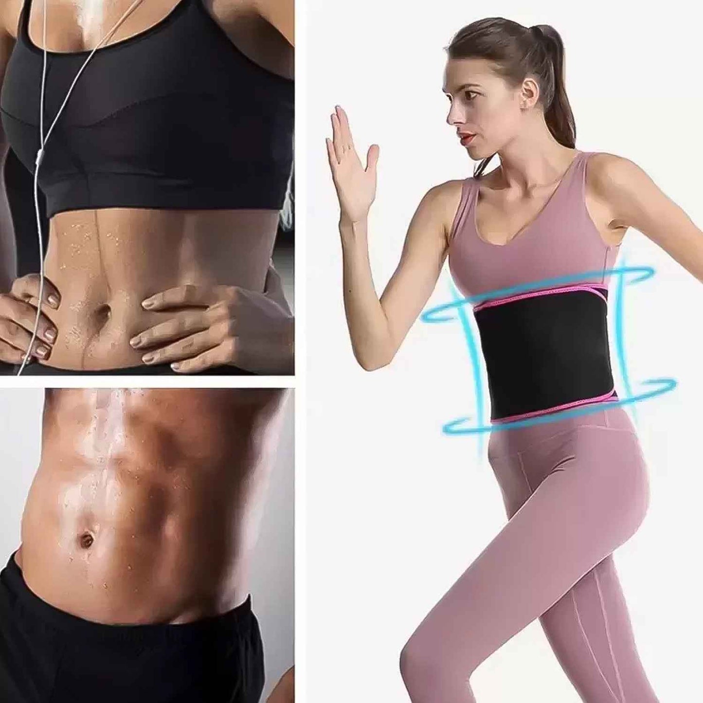 Neoprene Waist Trimmer Belt for Ab Training and Back Support for Men & Women