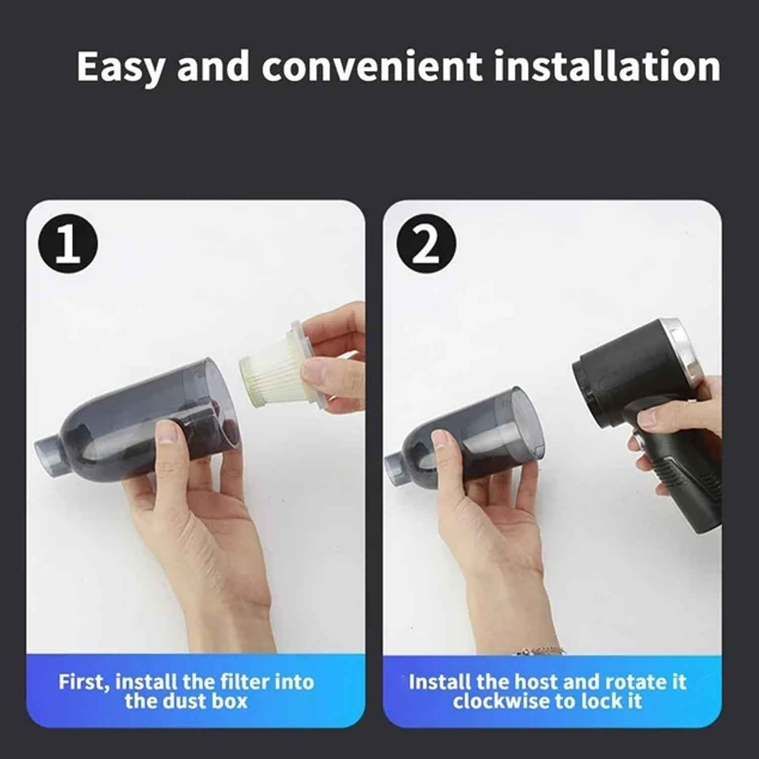 3-in-1 Mini Car Vacuum Cleaner with Blower — Wireless & Rechargeable